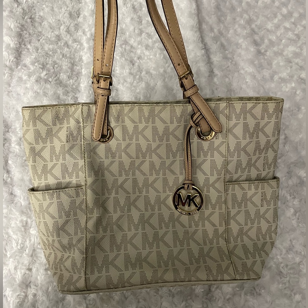 MK tan tote bag